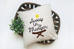 Away in a Manger - Christmas SVG Cut File - DXF PNG EPS JPG Product Image 6