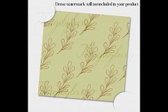 12 Seamless Fall Floral Digital Papers in Olive and Brown Product Image 5