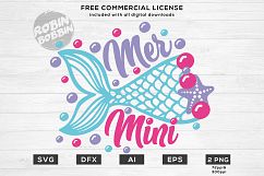 Mermaid Mini Mermaid SVG Design for T-Shirt, Hoodies, Mug Product Image 1