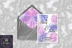 Watercolor Foliage, Purple and Pink Leaves and Branches Product Image 7
