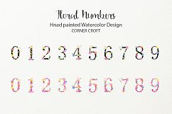 Watercolor Floral Number Illustration Product Image 2