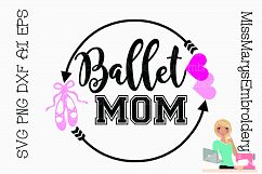 Ballet Mom Arrow Monogram SVG Cutting File Product Image 1