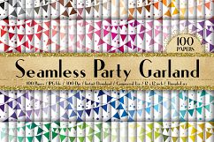 100 Seamless Party Garland Digital Papers, Birthday Party Product Image 1