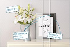 Frame mockup - clean bright interior lily flowers Product Image 2