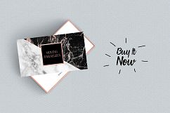 Rose Gold Foil Marble Business Card Product Image 6