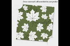 100 Seamless White Autumn Leaves Pattern Digital Papers Product Image 5