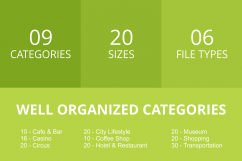 166 City Life Glyph Inverted Icons Product Image 3