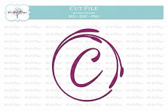 Pussywillow Monogram Frame - SVG DXF PNG Product Image 1