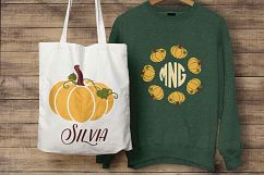 Pumpkin Monogram Frames - Halloween, Thanksgiving SVG Product Image 4
