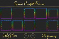 Bright Rainbow Square Confetti Frames Product Image 3