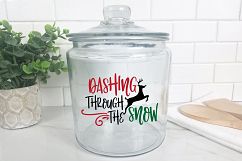 Dashing Through the Snow SVG Cut File - Christmas SVG DXF Product Image 9