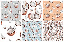 Watercolor coconut illustration Product Image 2