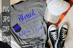 Blessed are the peacemakers, Police, Back the blue, SVG Product Image 1