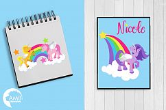 Magical Unicorns clipart, graphics and illustrations AMB-160 Product Image 5