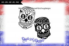 2 Sugar skull cutting files, sugar skull svg, cricut svg Product Image 1