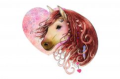Love Horse | Clip art illustration JPG/PNG Product Image 3