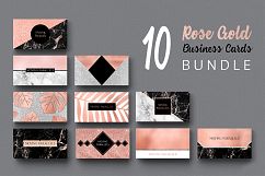 Rose Gold Marble Business Cards Bundle Product Image 2