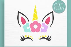 Unicorn SVG - Unicorn face SVG - Unicorn cut files DXF Product Image 3