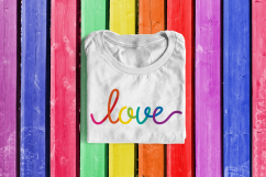 Rainbow Love SVG File Cutting Template Product Image 2