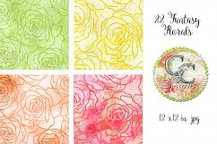 22 Fantasy Florial Papers Product Image 5