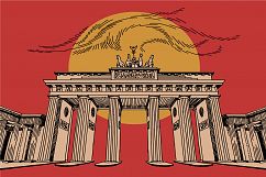 Berlin Brandenburg gate hand drawing illustration vector Product Image 1