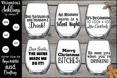 The Reason I Drink Christmas Wine Glass SVG Set Product Image 1