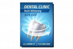 Dental Clinic Creative Promotional Banner Vector Product Image 1