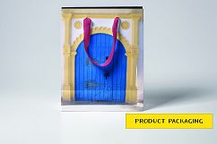 Ornate Archway and Blue Door Tunisia Street Scene Product Image 2