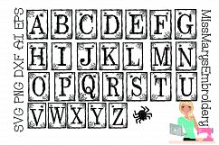 Spider Web Letters SVG Cutting File PNG DXF AI EPS Product Image 2