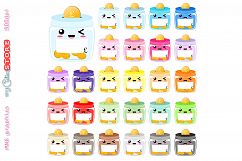 Jar savings kawaii clipart, cute jar bank png graphics set great for planner stickers, scraps or digital planning. Product Image 2