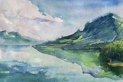 12 Artistic Watercolor Landscapes  Vector Copy Product Image 2