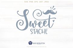 Sweet stache, stash jar decal, svg, printable label designs Product Image 1