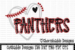 Baseball Svg, Softball Svg, Panthers Baseball Cutting file, distressed baseball svg, dxf pattern, svg pattern, Cricut instant download Product Image 1