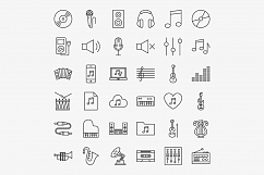 Music Line Art Icons Product Image 3