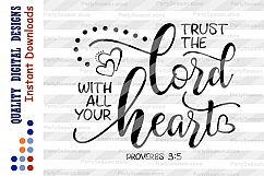 Bible verse svg Trust The Lord With all Your Heart Svg files Product Image 2