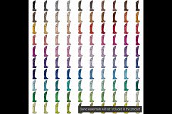 100 Thigh High Boots, Over Knee Boots, Fashion Clip Arts Product Image 3