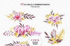 Autumn Magnolia Watercolor Bundel Product Image 7