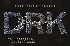 Dark Stones 3D Lettering Product Image 1