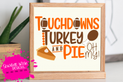 Touchdowns Turkey and Pie Oh My SVG Product Image 1