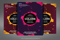 Electro Color Sounds Party Flyer Product Image 1