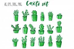 Cacti hand drawn set. Product Image 5