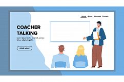 Coacher Talking To Employee On Briefing Vector Product Image 1