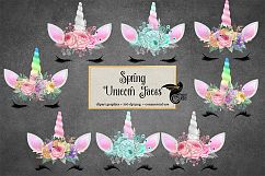 Spring Unicorn Face Clipart Product Image 2