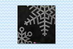 Chalkboard Snowflakes clipart Product Image 3