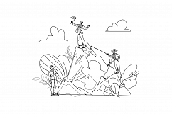 Career Growth From Clerk To Leader Chief Vector Product Image 1