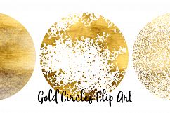 Gold Circles and Rings Clipart, 30 Transparent PNG Files Product Image 2