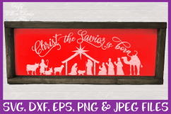 Christ Our Savior is Born SVG Christmas Nativity Design Product Image 2