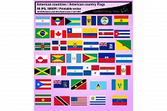 American countries / American country Flags / country flag / High Quality / Vector flags / digital flag / printable flag / Collage Sheets Product Image 2