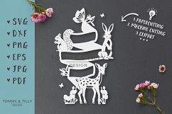 Woodland Animals Banner - SVG DXF PNG EPS JPG PDF Cut File Product Image 3