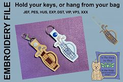 ITH Golf Clubs Key Fob - Embroidery Design Product Image 1